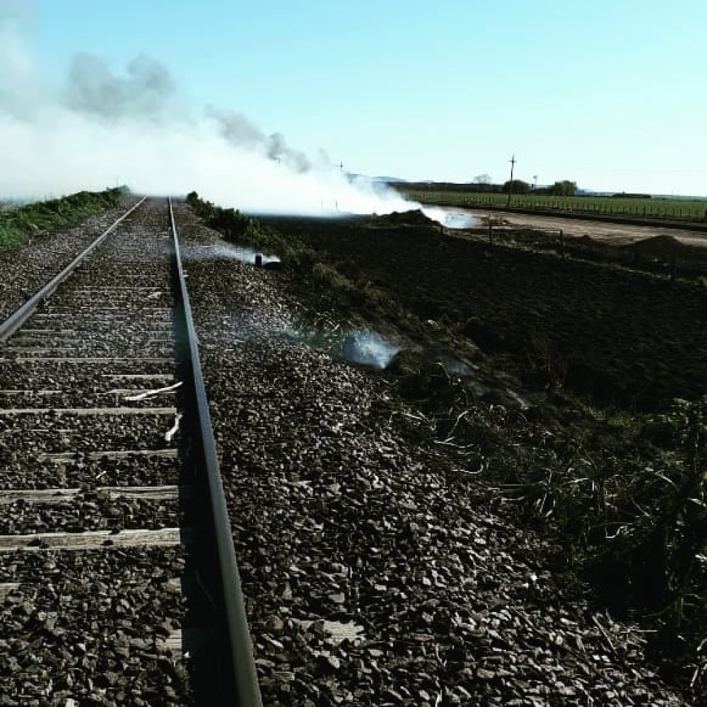 INCENDIO EN LAS VÍAS DEL FERROCARRIL