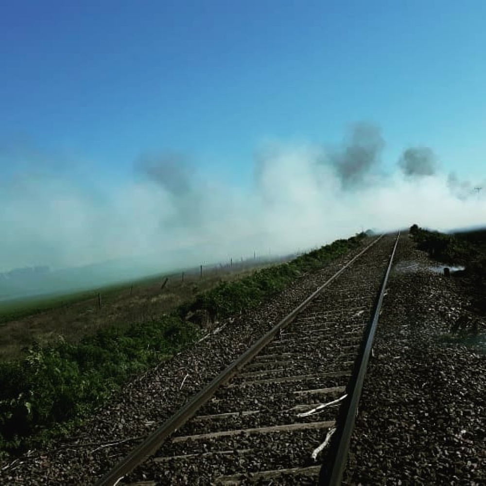 INCENDIO EN LAS VÍAS DEL FERROCARRIL