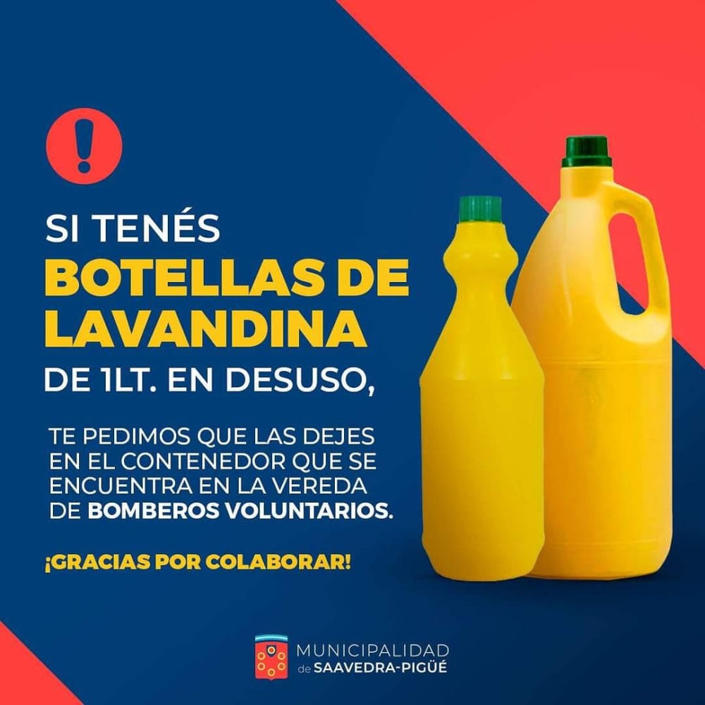 SE NECESITAN ENVASES DE LAVANDINA