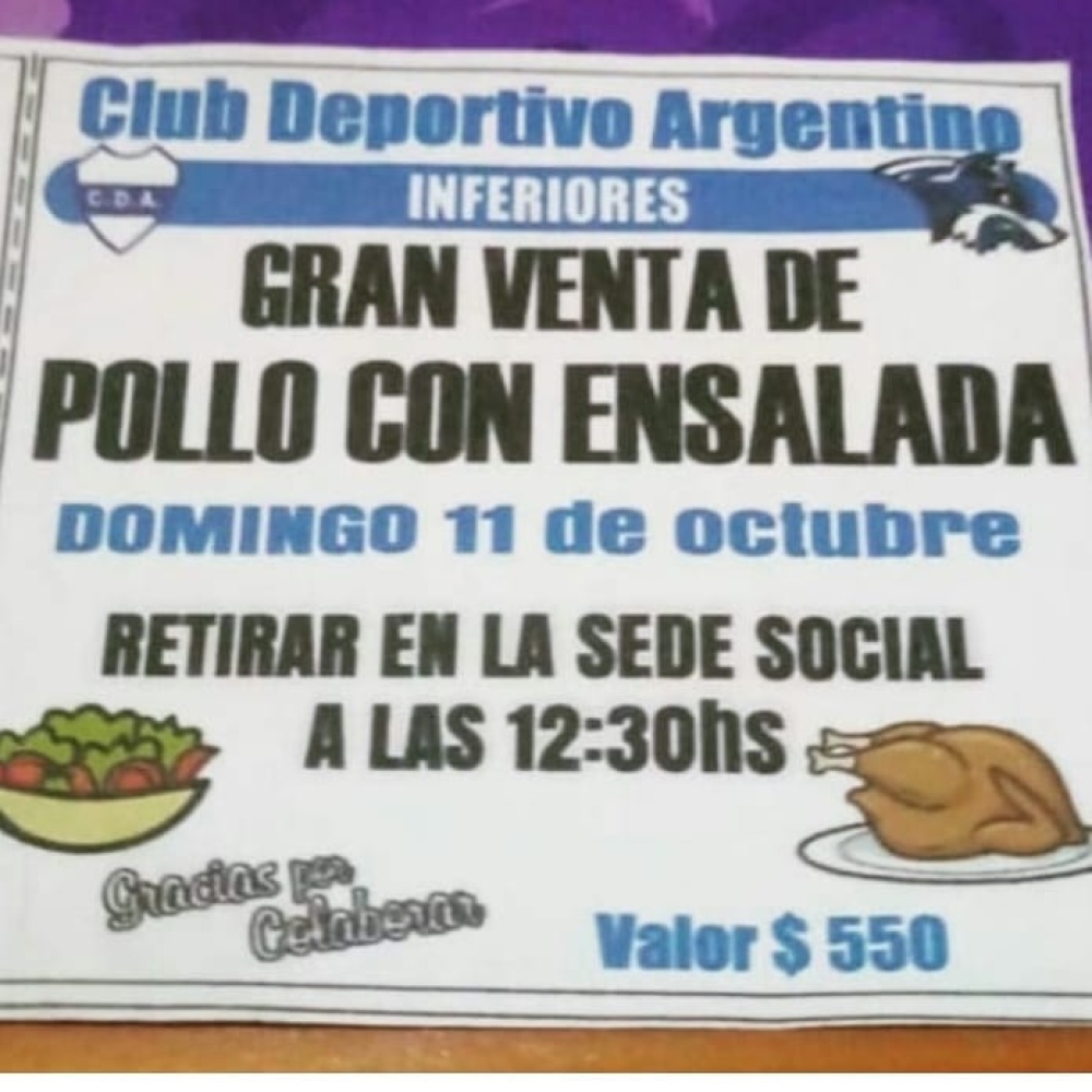 VENTA DE POLLOS DEL DEPORTIVO ARGENTINO