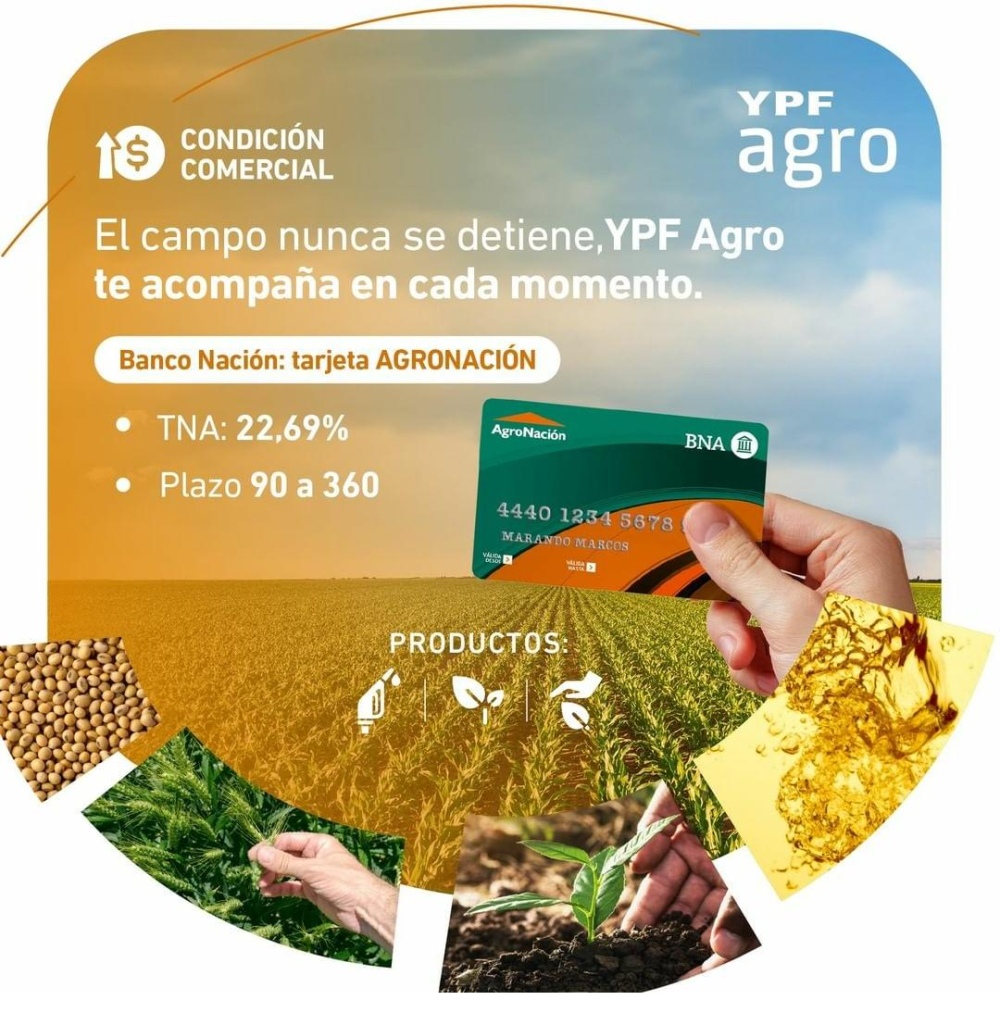 YPF AGRO RECOMIENDA MIXTA F PRODUCTO QUE GARANTIZA UNA MEJOR PREVENCIÓN AL CULTIVO Y TARJETA AGRONACIÓN PARA GRANDES BENEFICIOS