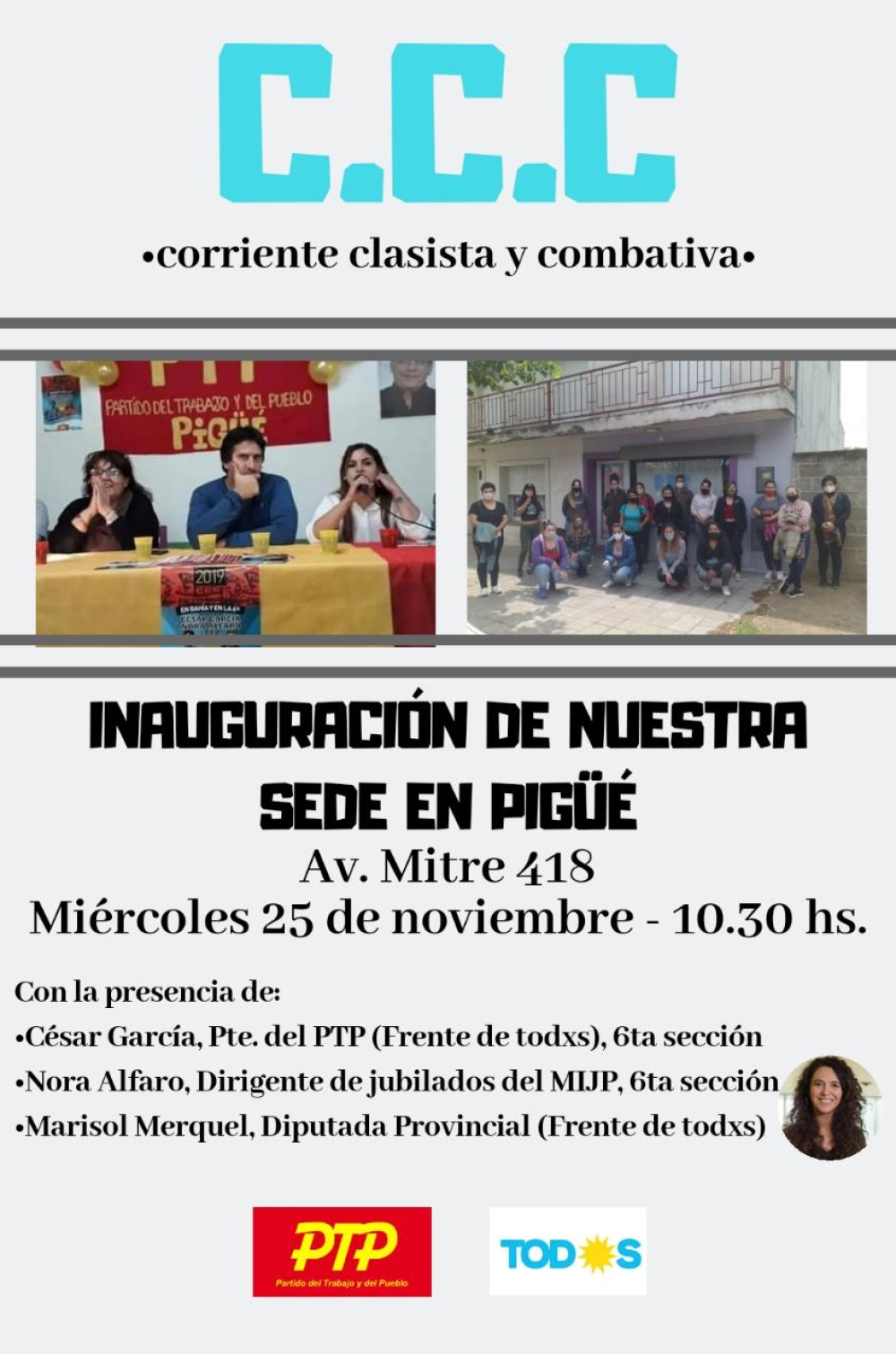 LA CCC INAUGURA SU SEDE EN PIGÜÉ