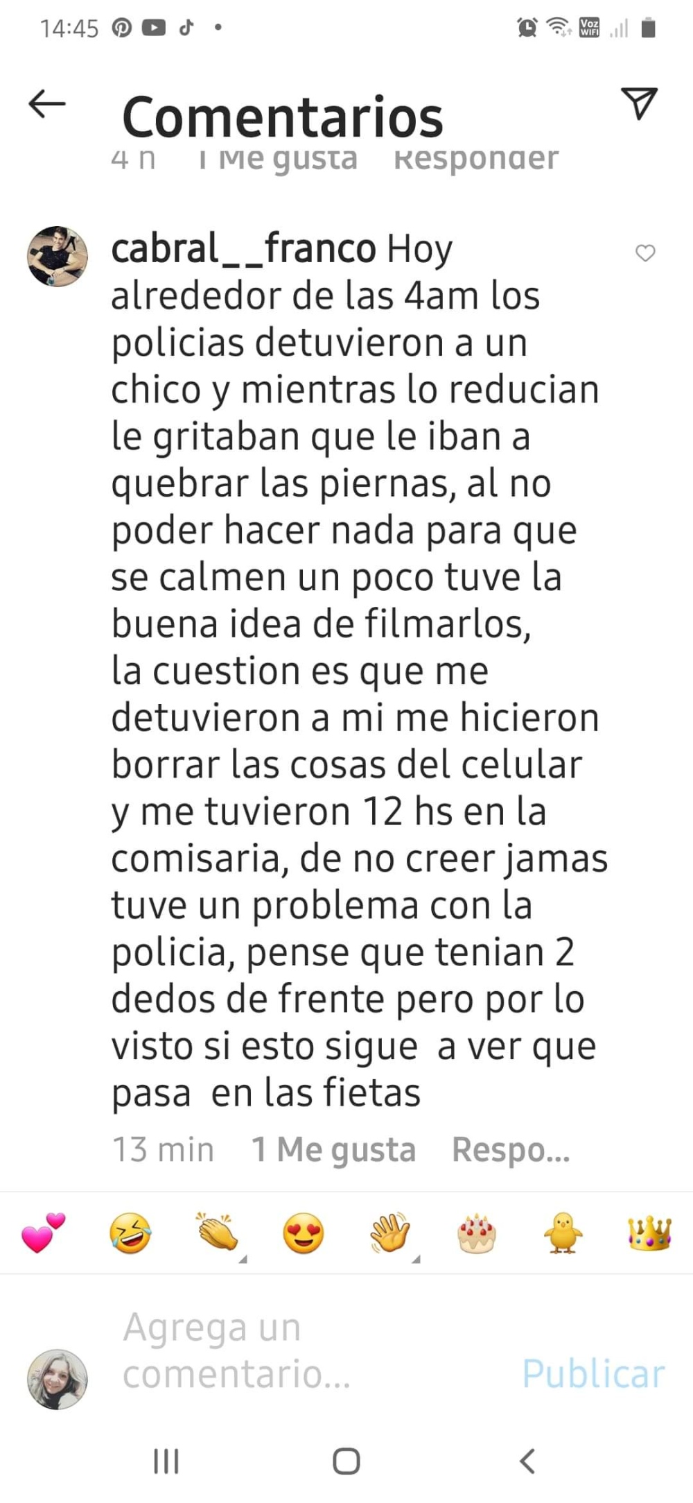 OTRO JOVEN DENUNCIA VIOLENCIA INSTITUCIONAL