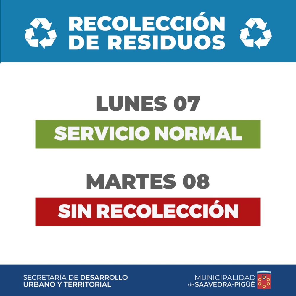 MARTES 8 SIN RECOLECCIÓN DE RESIDUOS