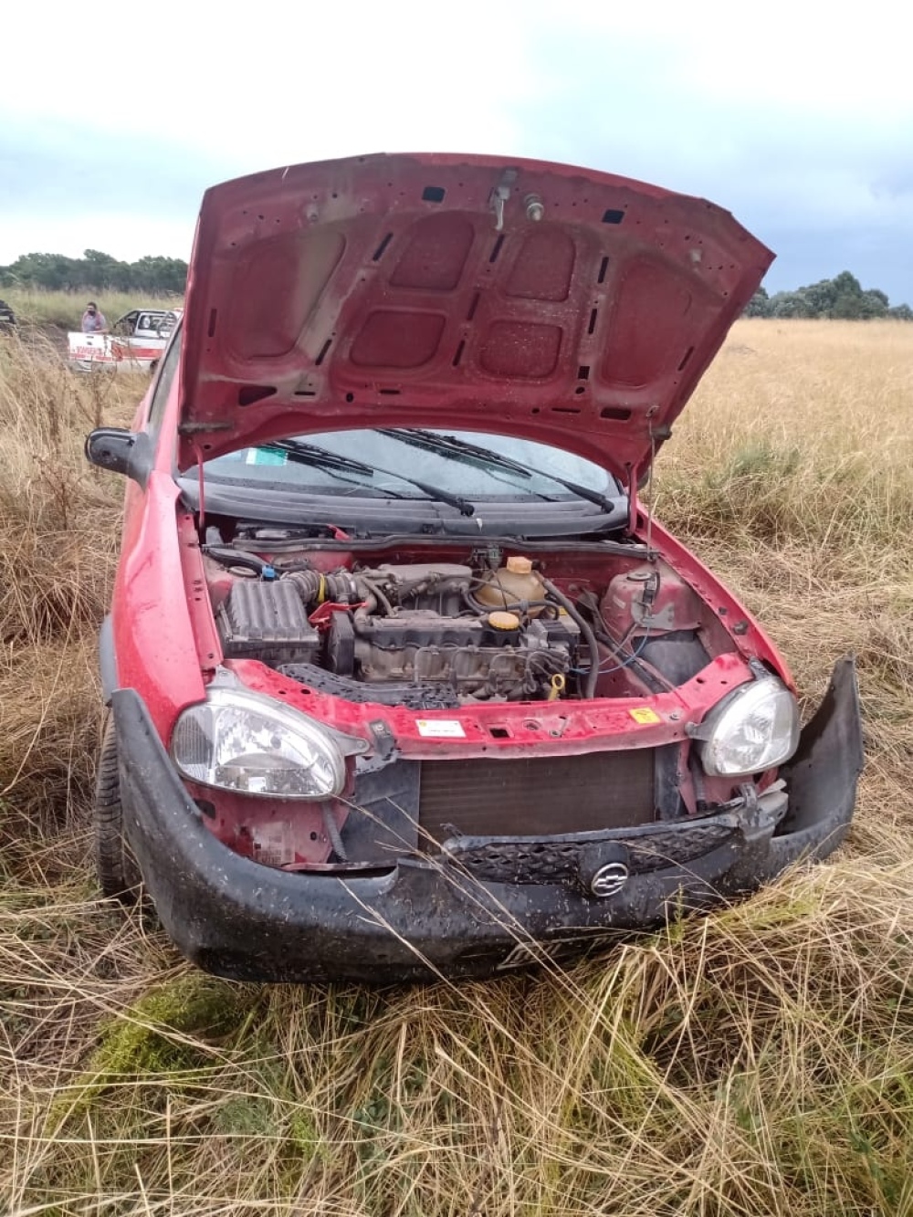 Se despistó un auto en el camino a Parque Norte