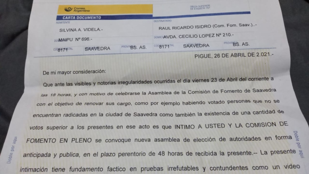 En medio de la polémica Saavedra elige nuevamente presidente para la comisión de fomento