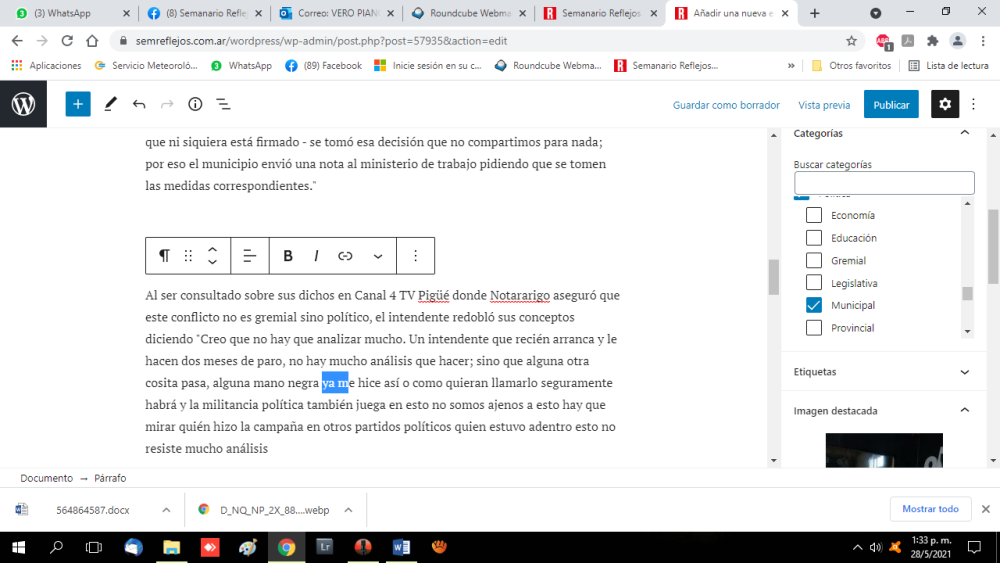 Notararigo: ”Es fácil cuando se cobra un sueldo todos los  meses e injusto con quienes pagan sus impuestos”