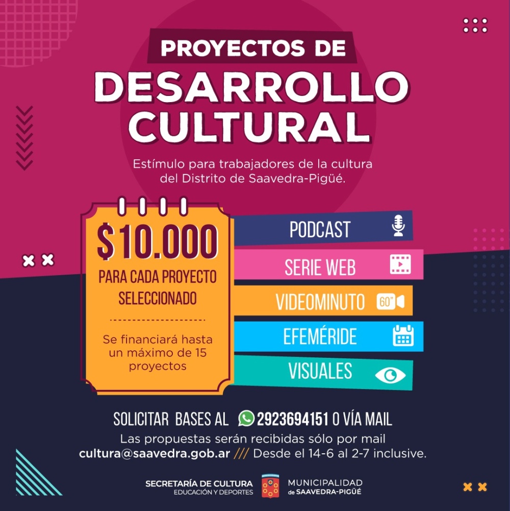 Cultura municipal financiará proyectos audiovisuales