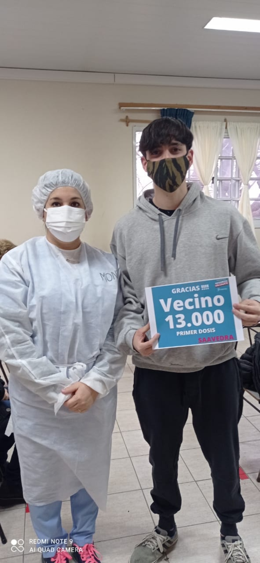 Hoy se vacunó ”el vecino 13 mil” contra Covid en Pigüé