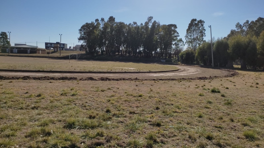 Obras en la pista del parque La Salle