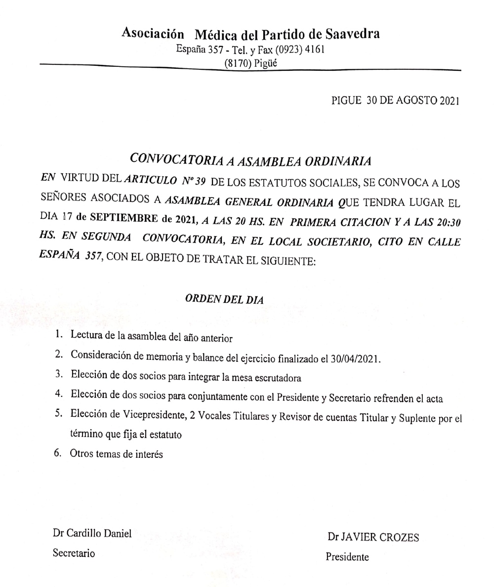 ASOCIACIÓN MÉDICA DEL PARTIDO DE SAAVEDRA