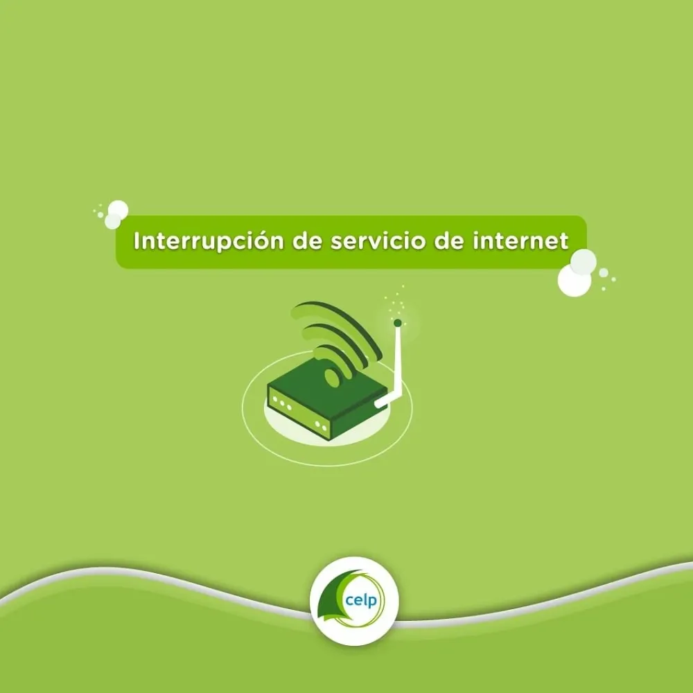 Interrupción de servicio de internet