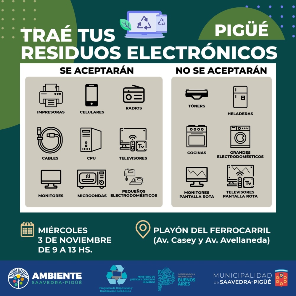 Mañana recolectarán residuos electrónicos