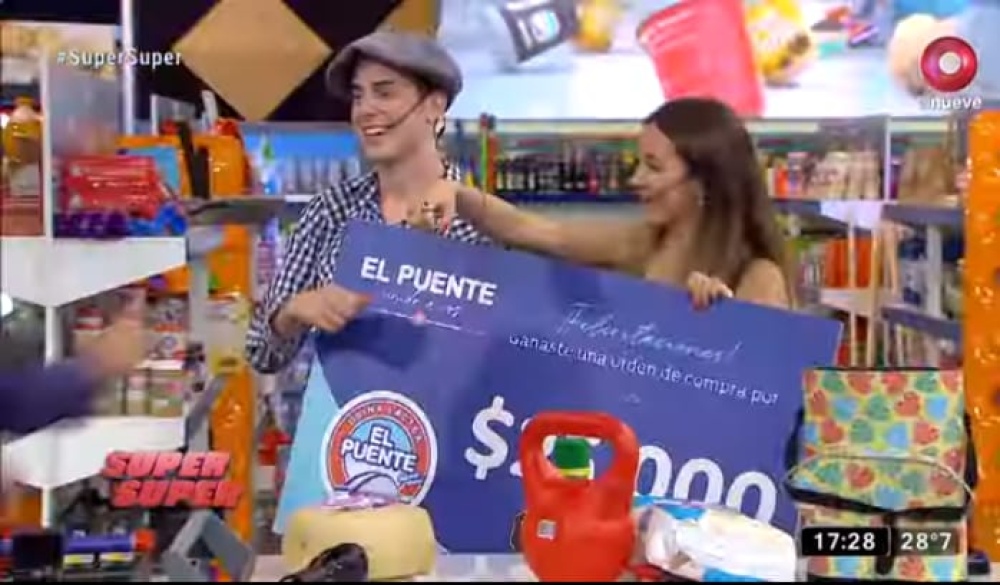 El influencer pigüense Cristobal Combes ganó 25 mil pesos en un concurso televisivo