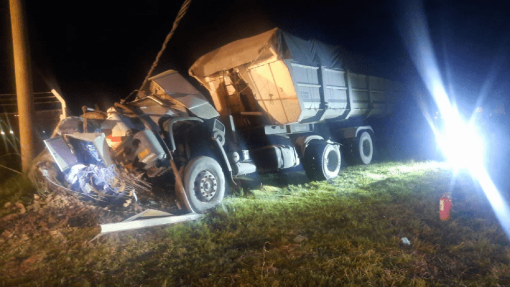 Camionero pigüense falleció al chocar contra una columna Pergamino