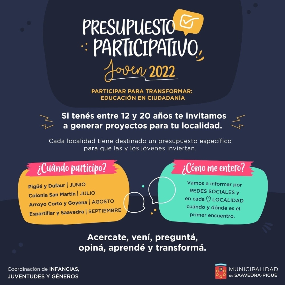 Arranca el presupuesto participativo joven