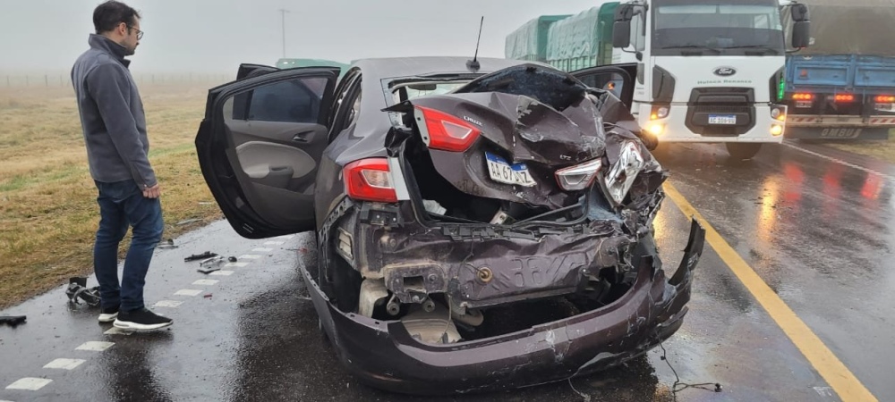 Parte policial sobre accidente en ruta 33