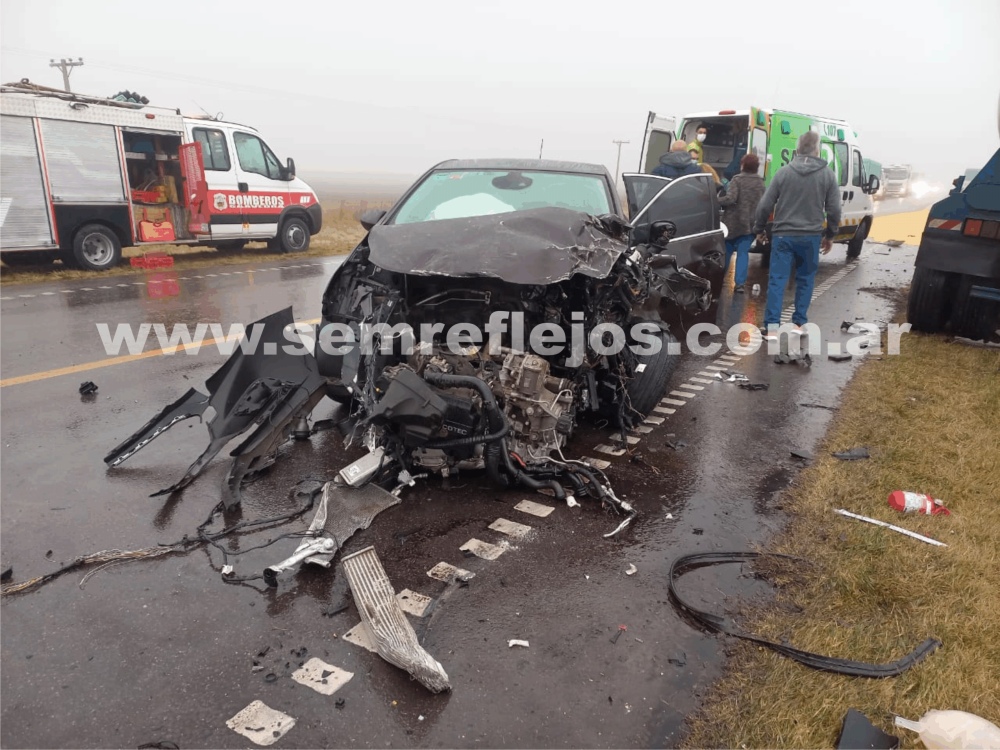 Ruta 33: Accidente sin heridos cerca del acceso a Saavedra