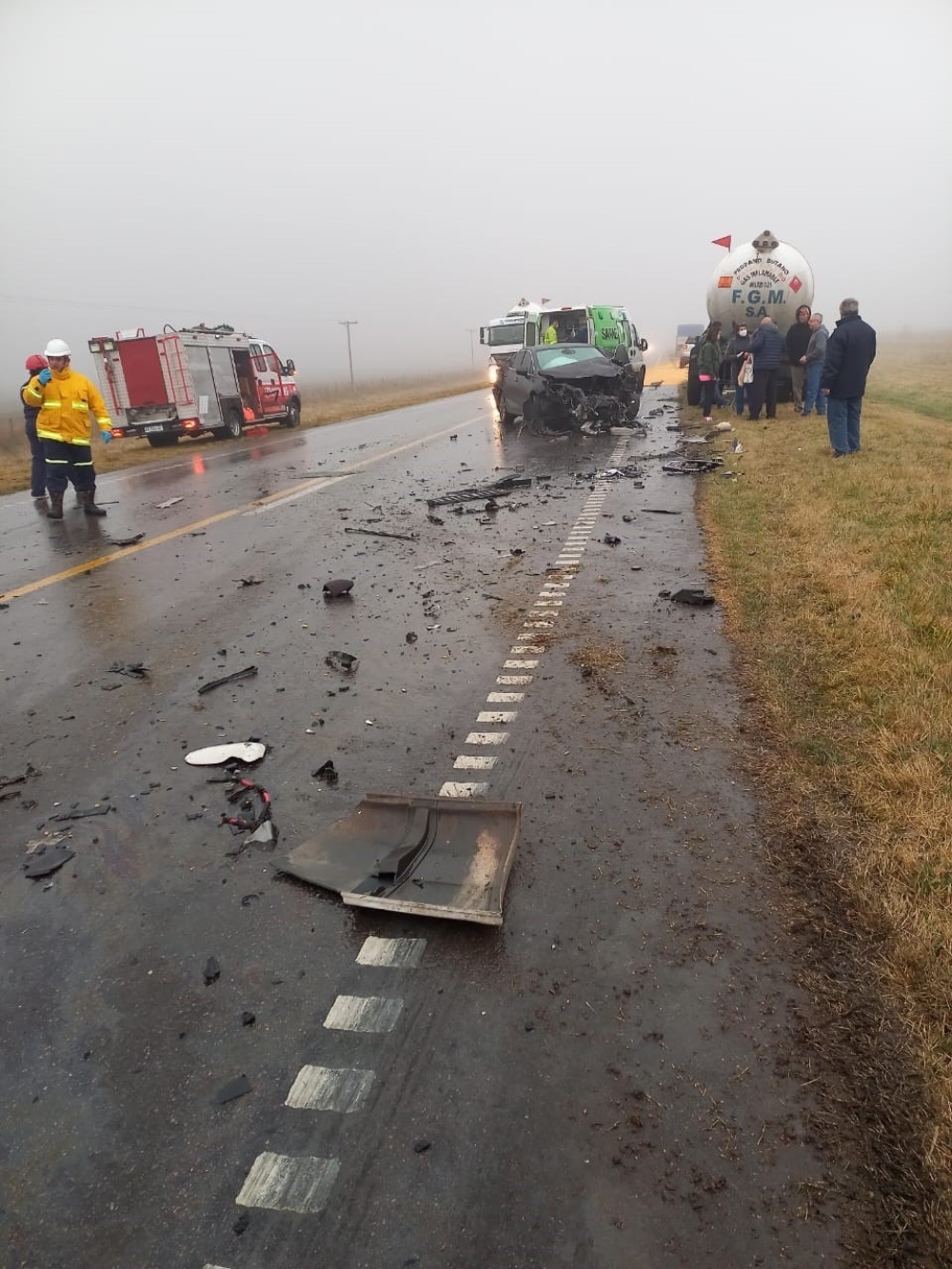 Parte policial sobre accidente en ruta 33