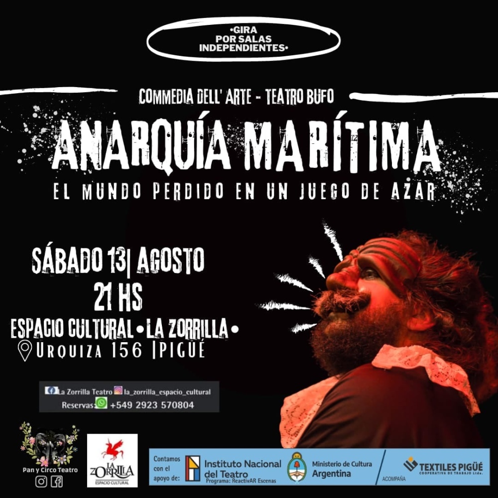 Llega ”Anarquía Marítima” a La Zorrilla