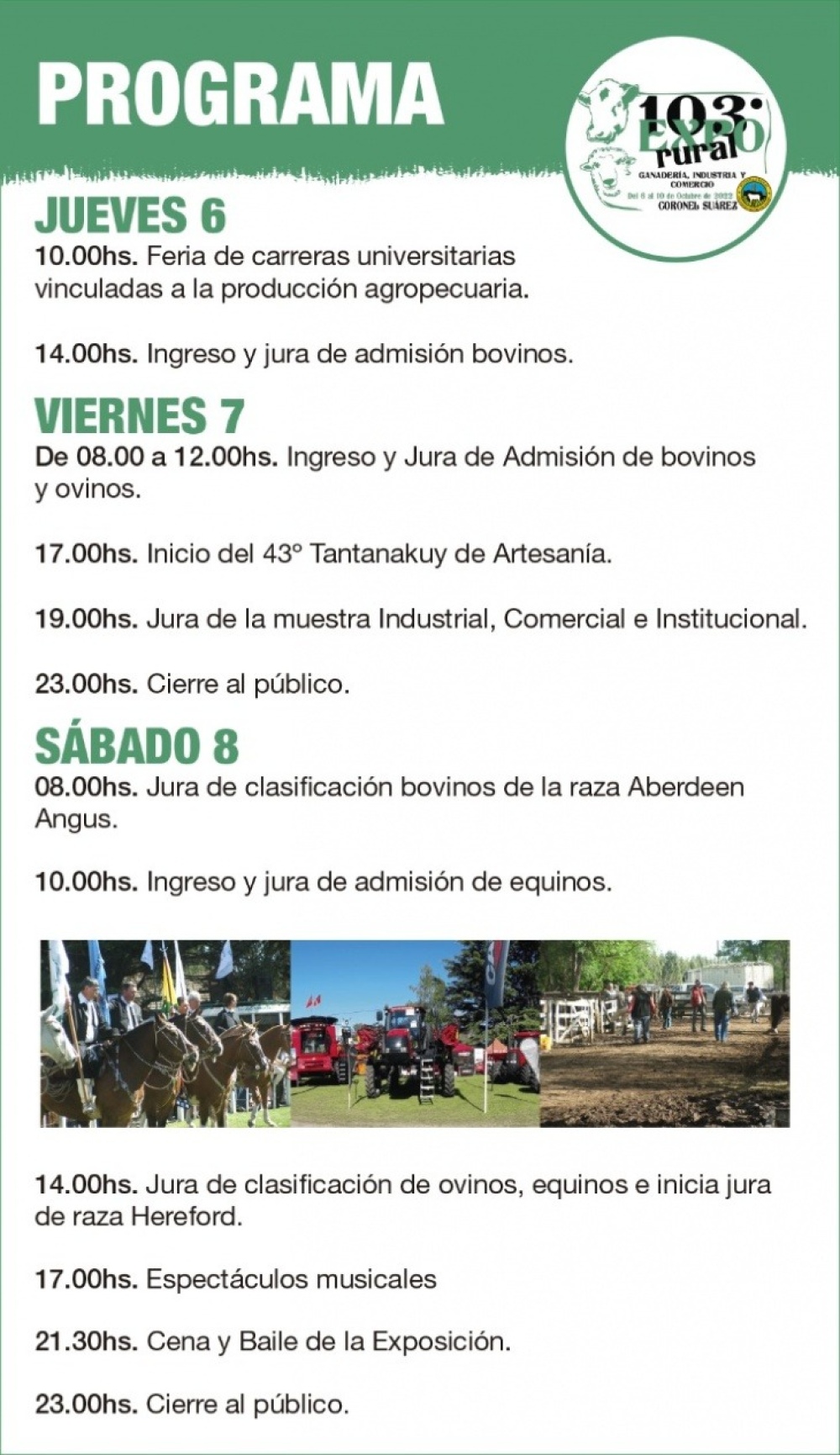 Arranca la Expo rural de Coronel Suárez