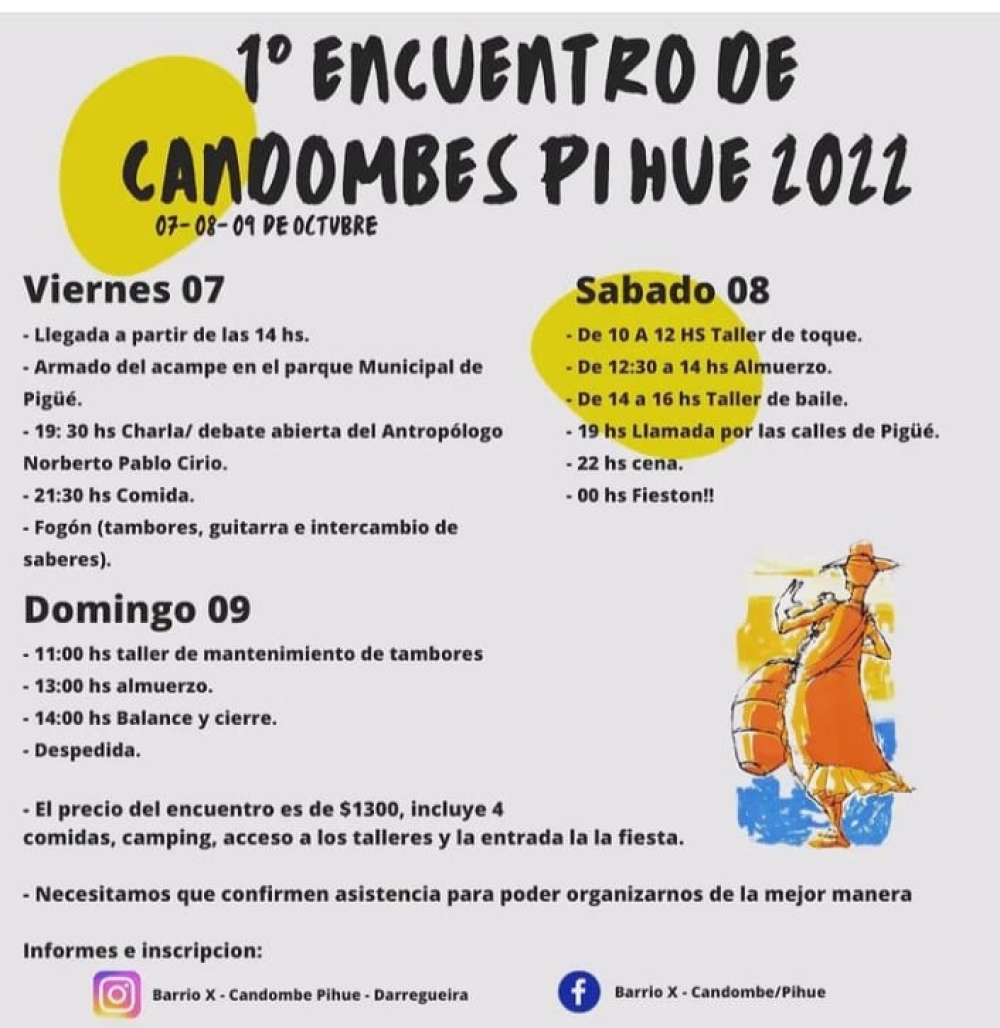 Gran expectativa por el 1er. Encuentro de Candombe en Pigüé