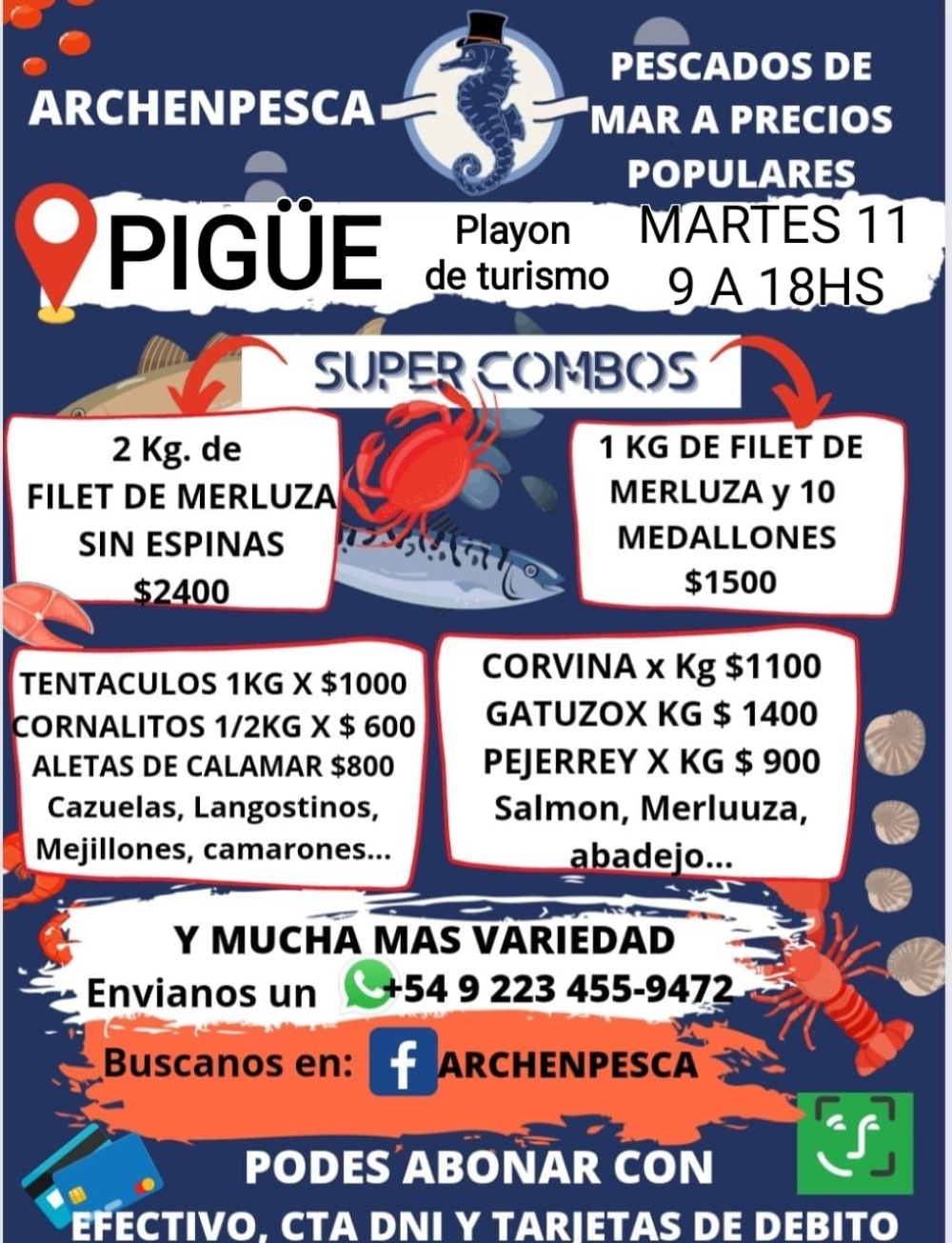 HOY MARTES PESCADOS DE MAR A PRECIOS POPULARES