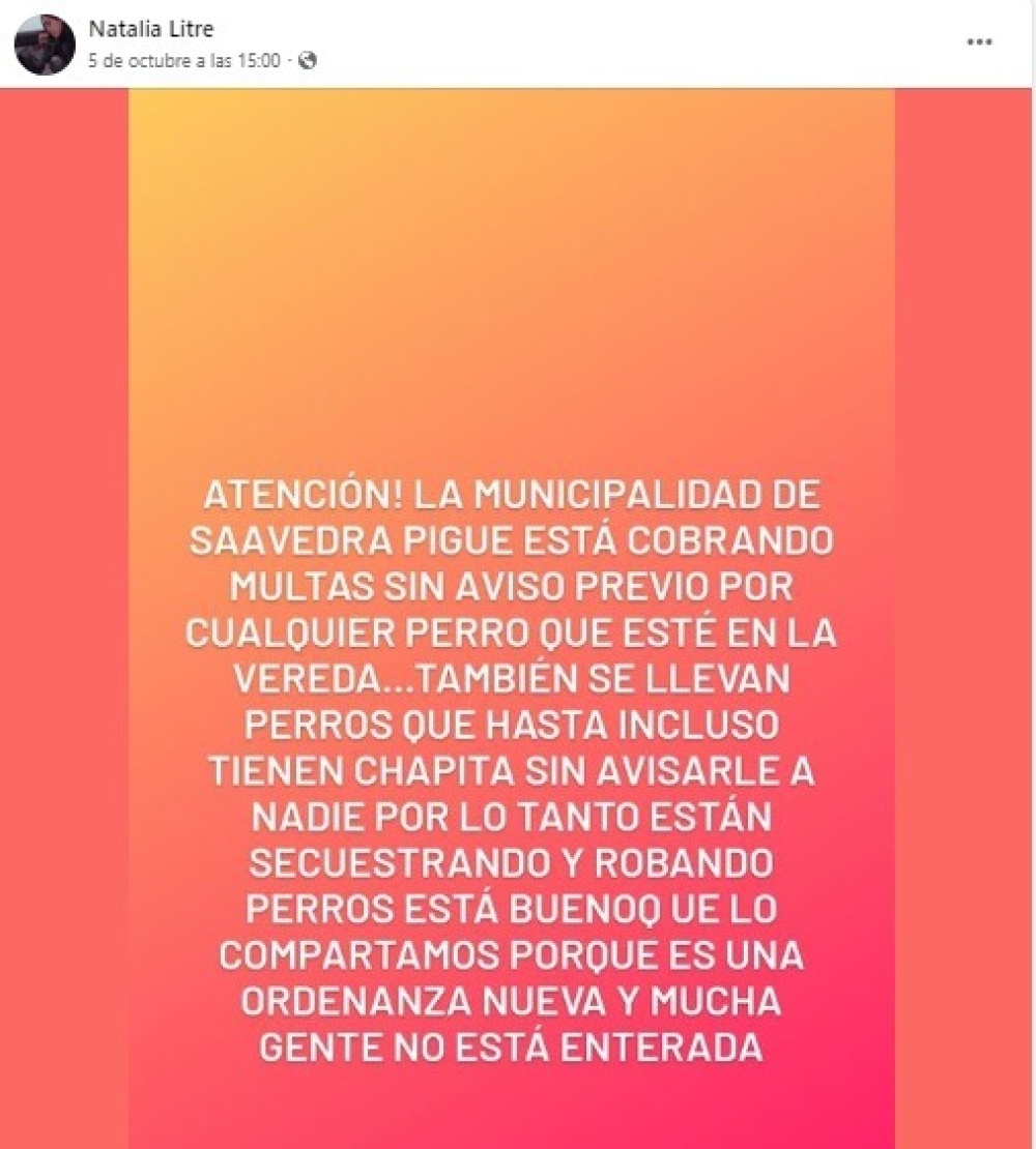 Quejas por la captura de perros que tienen dueño