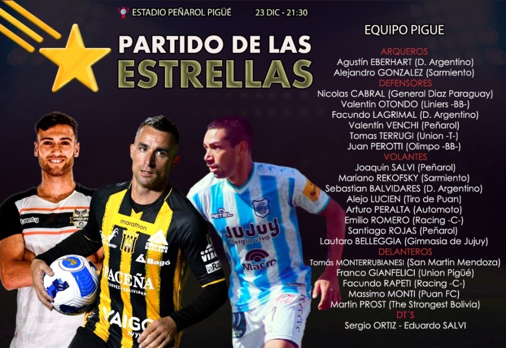 El “Partido de las estrellas” va hoy lunes en Peñarol