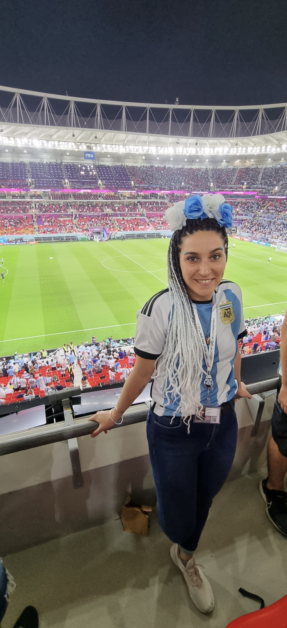 Mica Franz: una pigüense en Qatar vive la pasión argentina del mundial