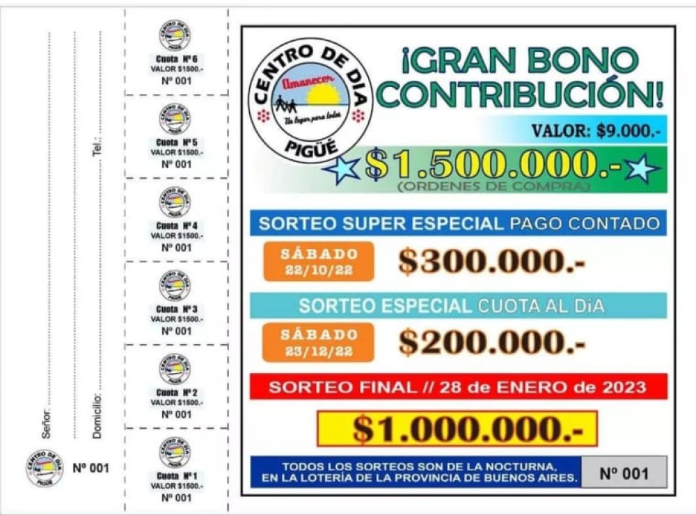 Centro de día Amanecer: Un millón de pesos esperan dueño