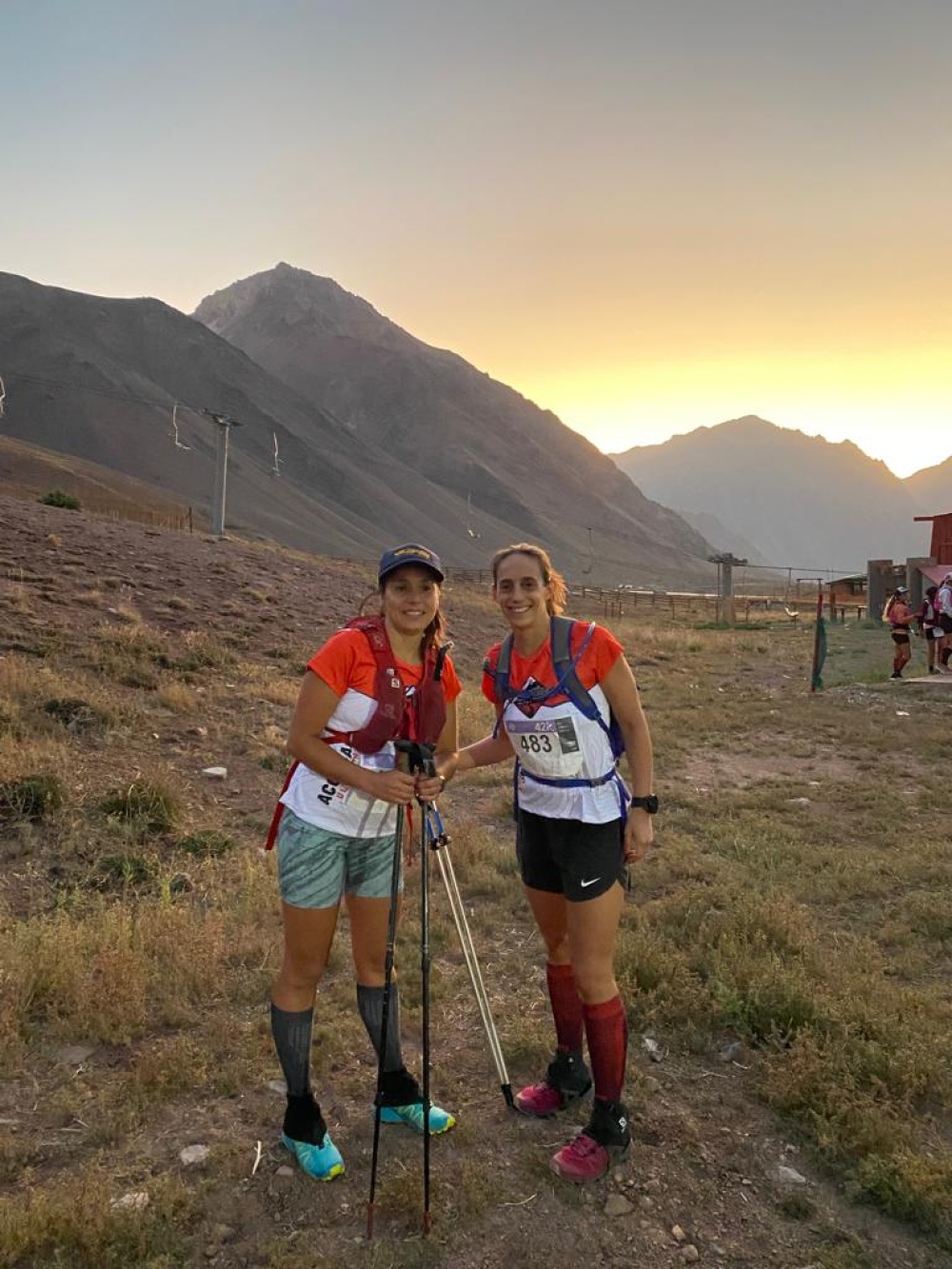 Karina Parada corrió 42 km al pie del Aconcagua