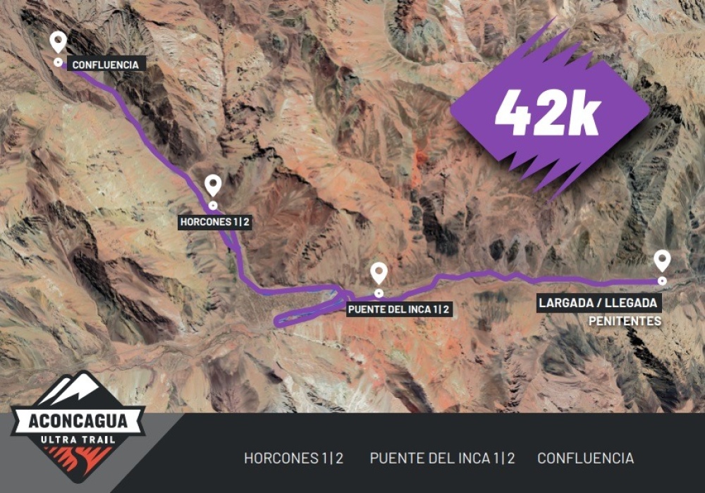 Karina Parada corrió 42 km al pie del Aconcagua