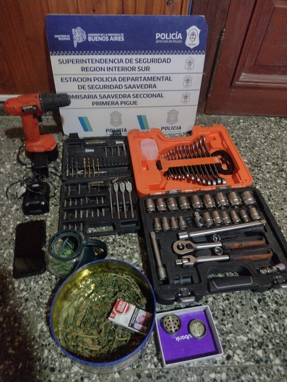Allanamientos en Pigüé: secuestraron herramientas y droga