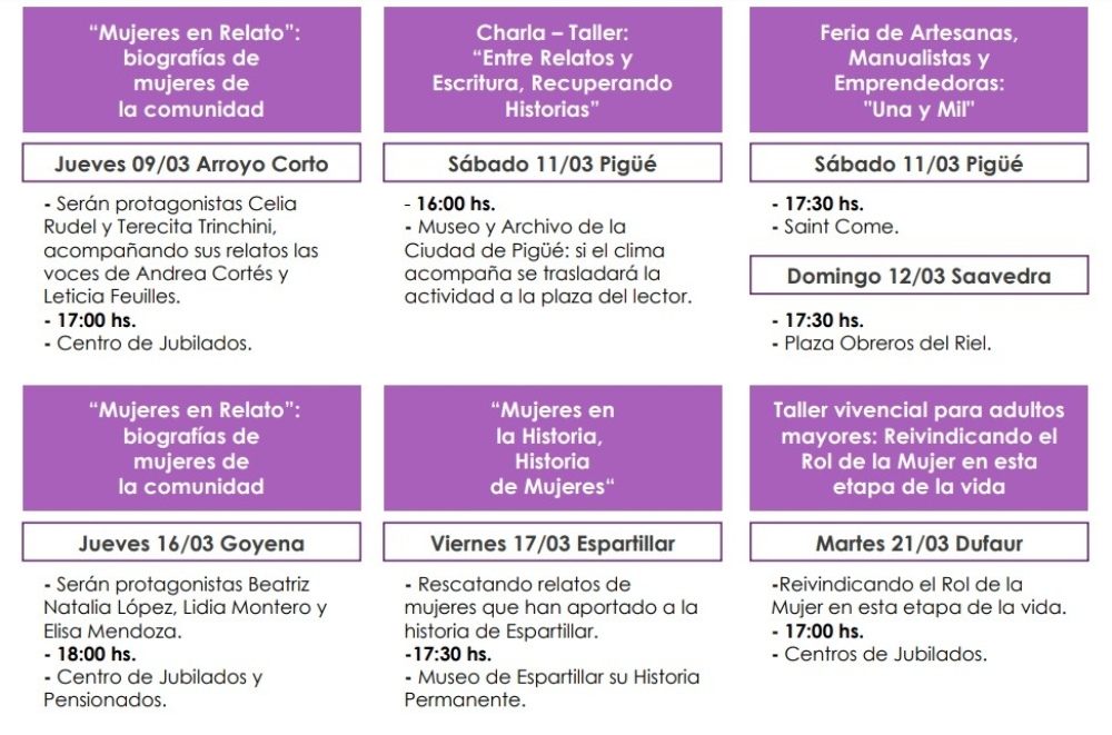 Variadas actividades por el día internacional de la mujer