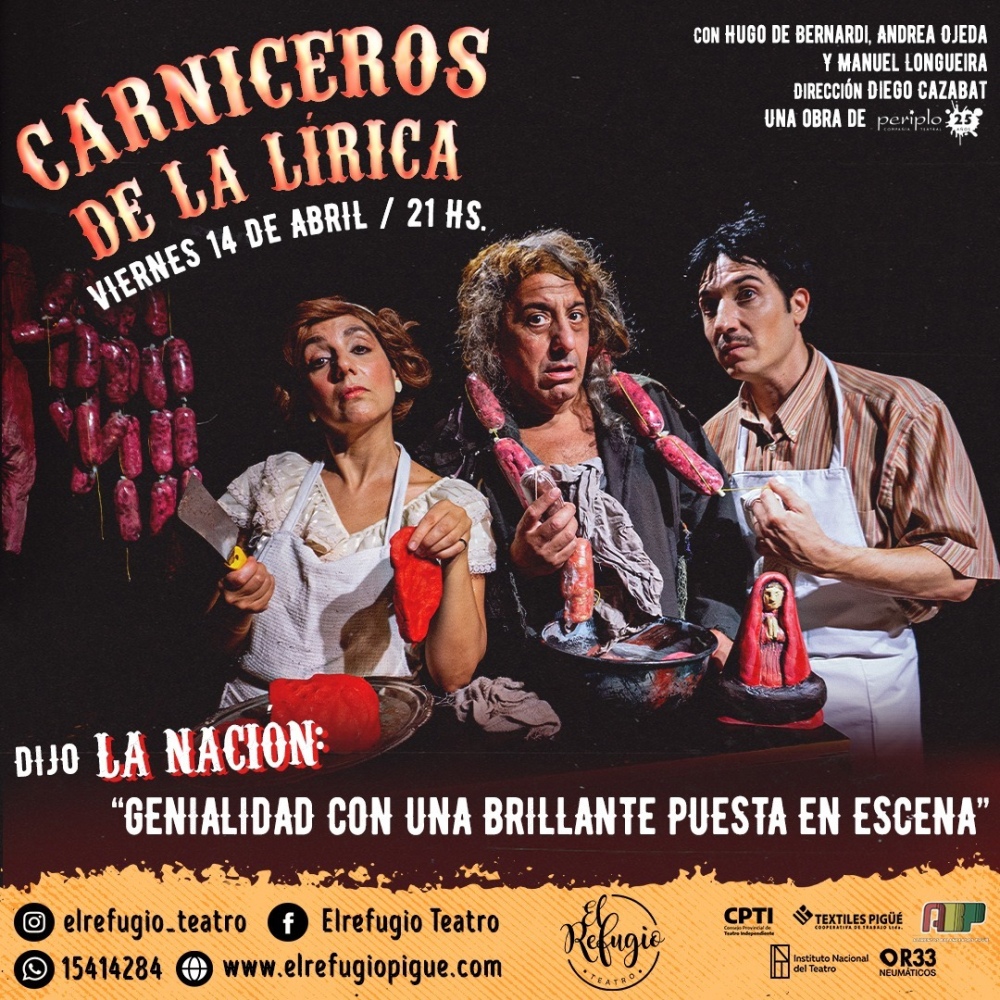 Carniceros de la lírica llega a El Refugio Teatro