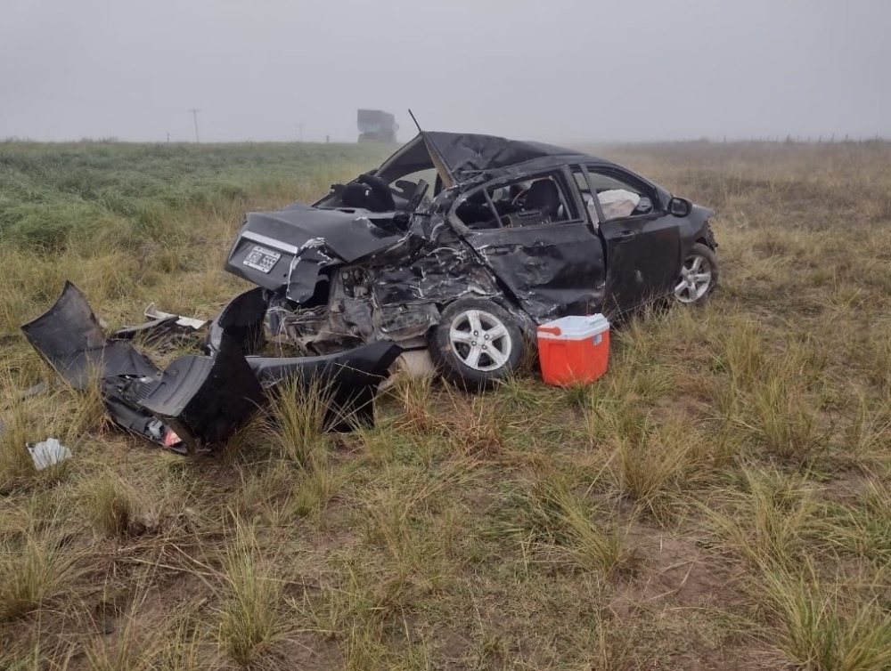 Ruta 33: Cinco heridos en un grave accidente
