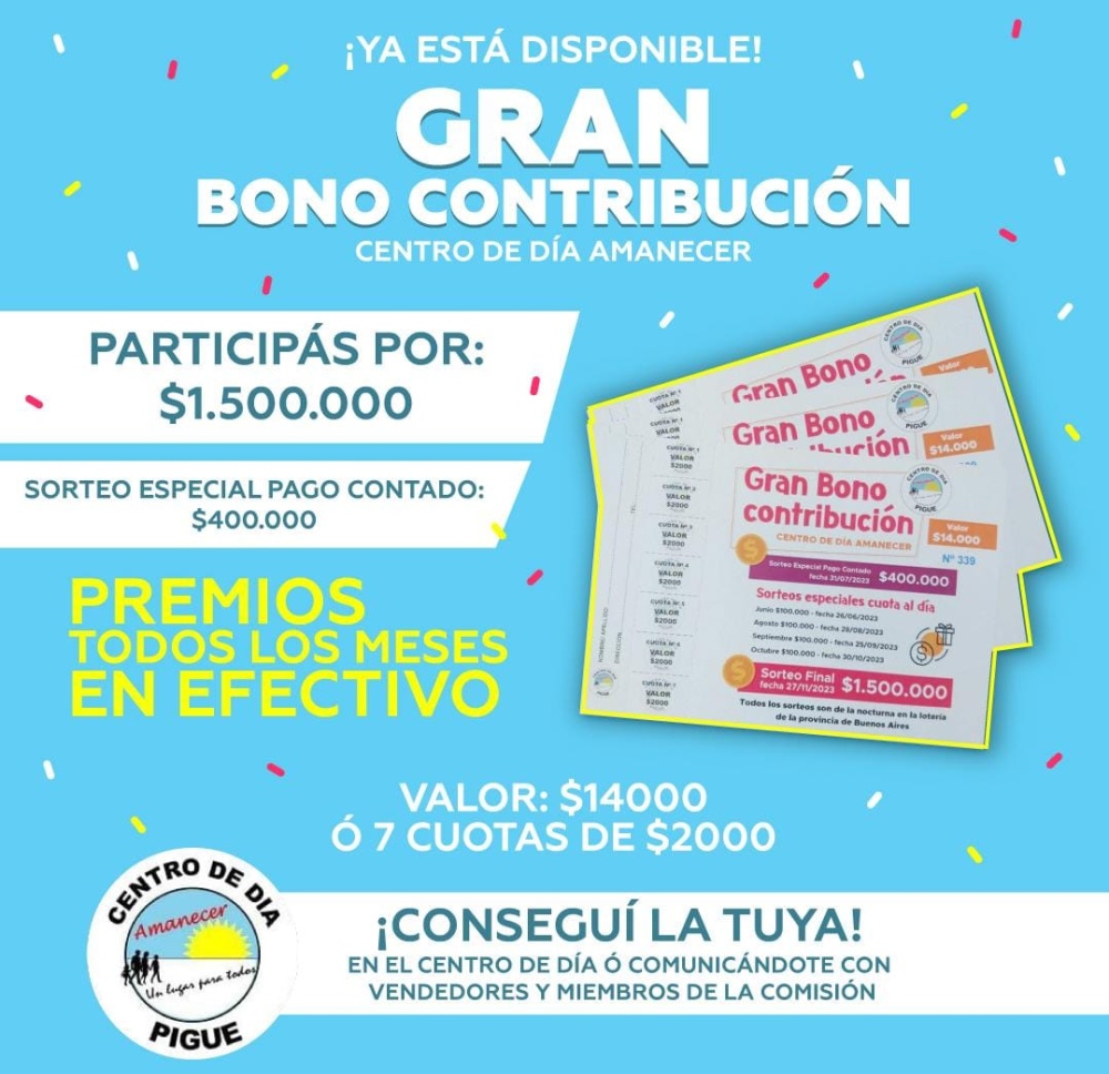 El Centro de Día presentó su bono contribución