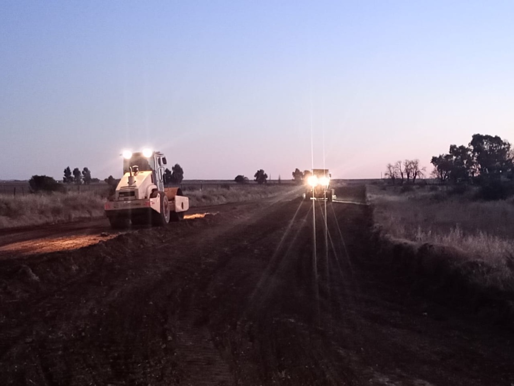 Mejoras en la red vial: trabajos en Dufaur y Colonia San Martín