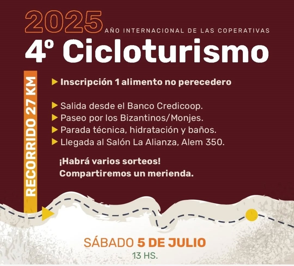 4° Cicloturismo en adhesión al Año Internacional de las Cooperativas
