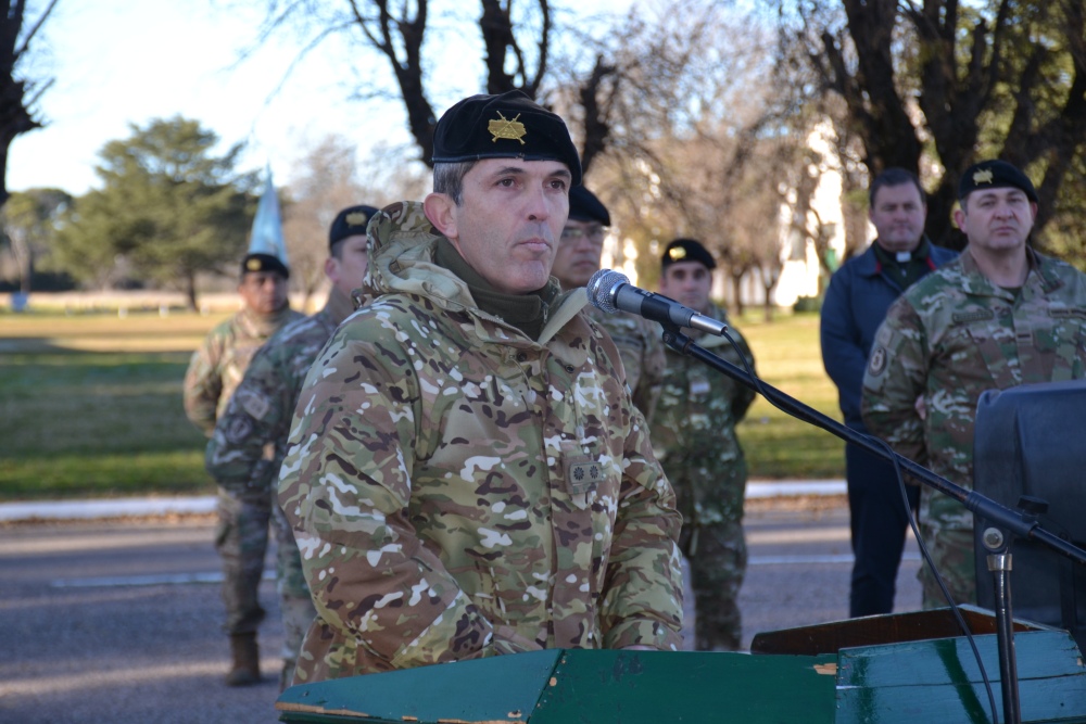 Acto conmemorativo por el 43° aniversario de la participación del Regimiento en la defensa de Puerto Argentino