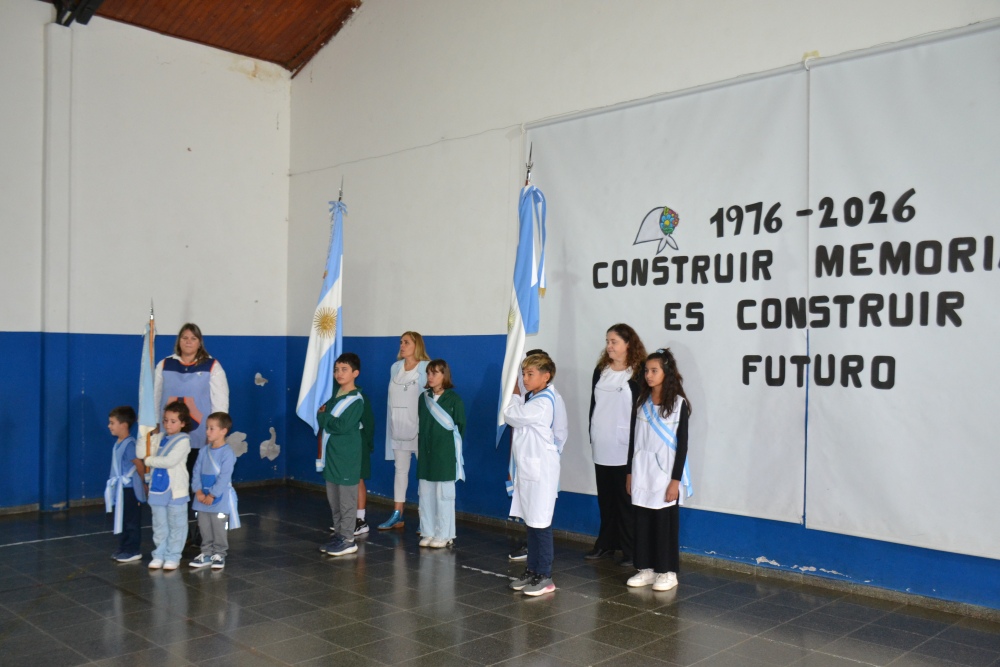 Se realizó el acto centralizado por el Día de la Memoria en la EP N° 14