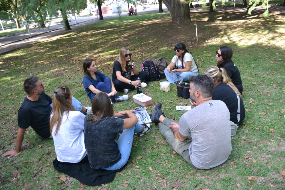 Convocatoria en Plaza Sarmiento en el marco del Paro Internacional Feminista
