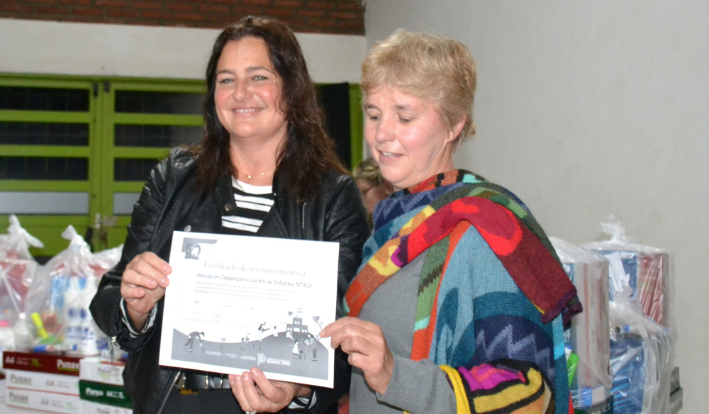 Reconocieron el trabajo de las cooperadoras escolares del distrito de Saavedra