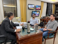 Nebot y Martín se reunieron con autoridades del Banco Provincia por herramientas financieras para el municipio