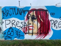 Vandalizaron el mural de Cristina Kirchner pintado por La Cámpora