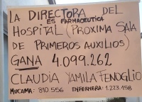 Asamblea tensa en el hospital y carteles con sueldos generan malestar