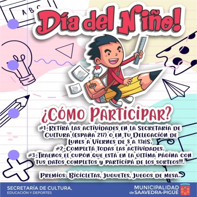 CULTURA ORGANIZA ACTIVIDADES PARA EL DIA DEL NIÑO