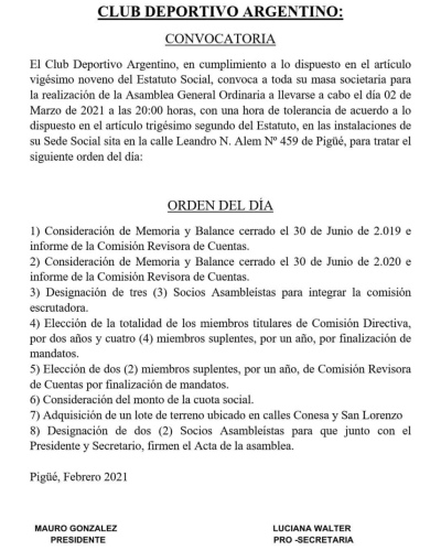 CLUB DEPORTIVO ARGENTINO