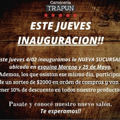 TRAPUN A PARTIR DE MAÑANA NUEVO LOCAL
